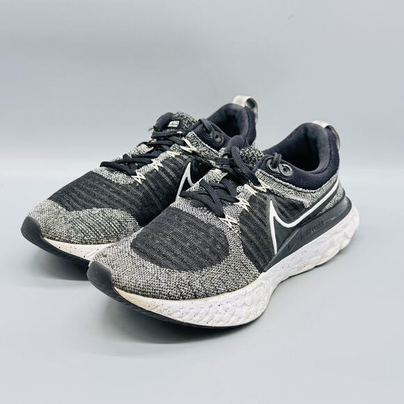 Nike Shoes Womens 8 Black White React Infinity Run Flyknit Running Sneakers - Picture 2 of 10